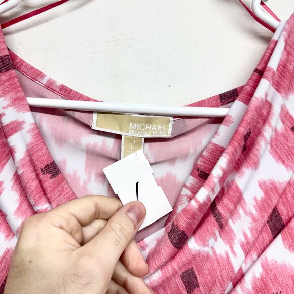 Michael Michael Kors Women Sleeveless Pink & White Top Size Large - Picture 2 of 3